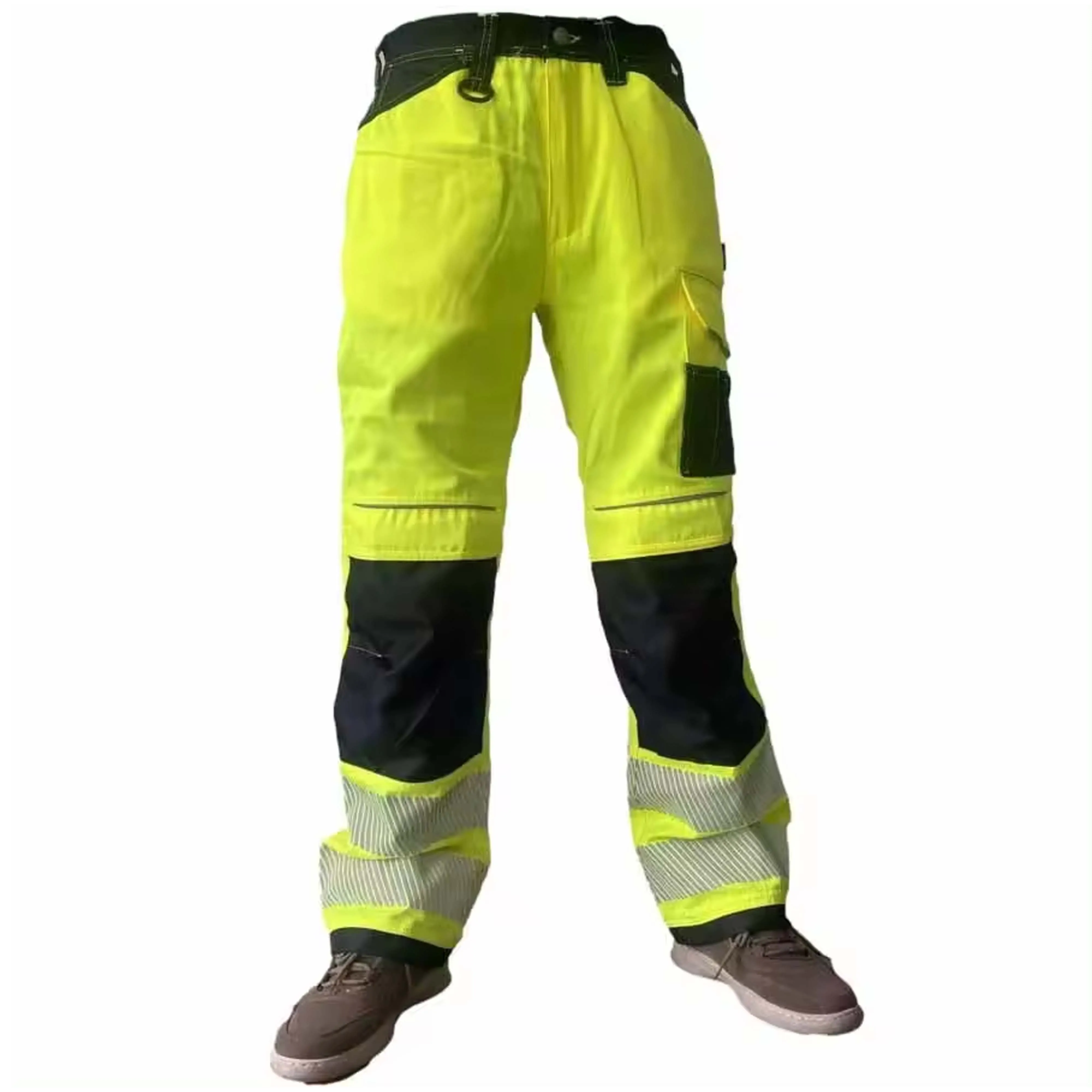 Custom Hot Sale 100% Cotton Reflective Mining Men Work Wear Safety Pants Male Safety Pants Multi Pocket Slim Fit Pants For Boys