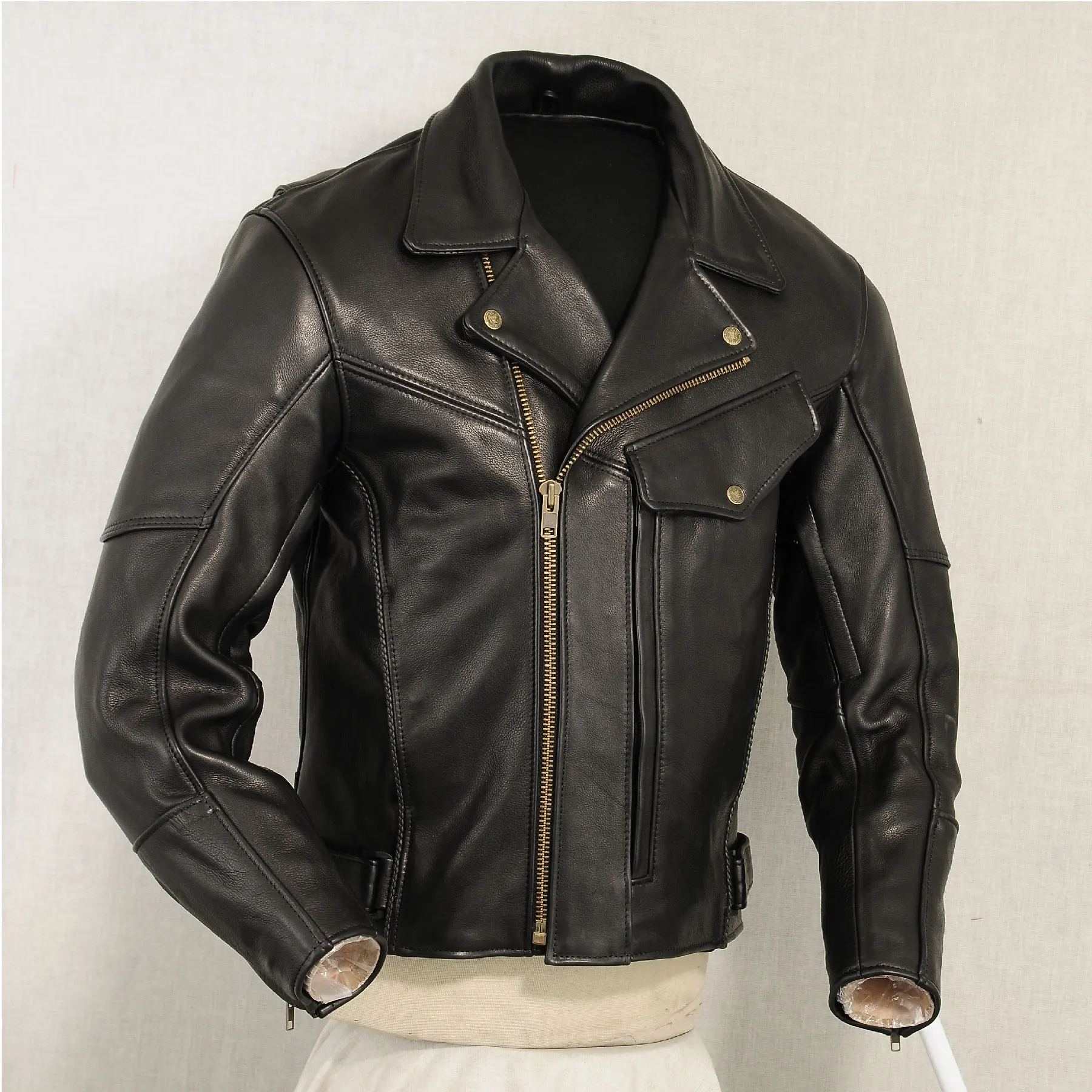 Turtleneck Collar wholesale cheap rate Premium High Quality Black Leather short Jacket full Sleeves unisex