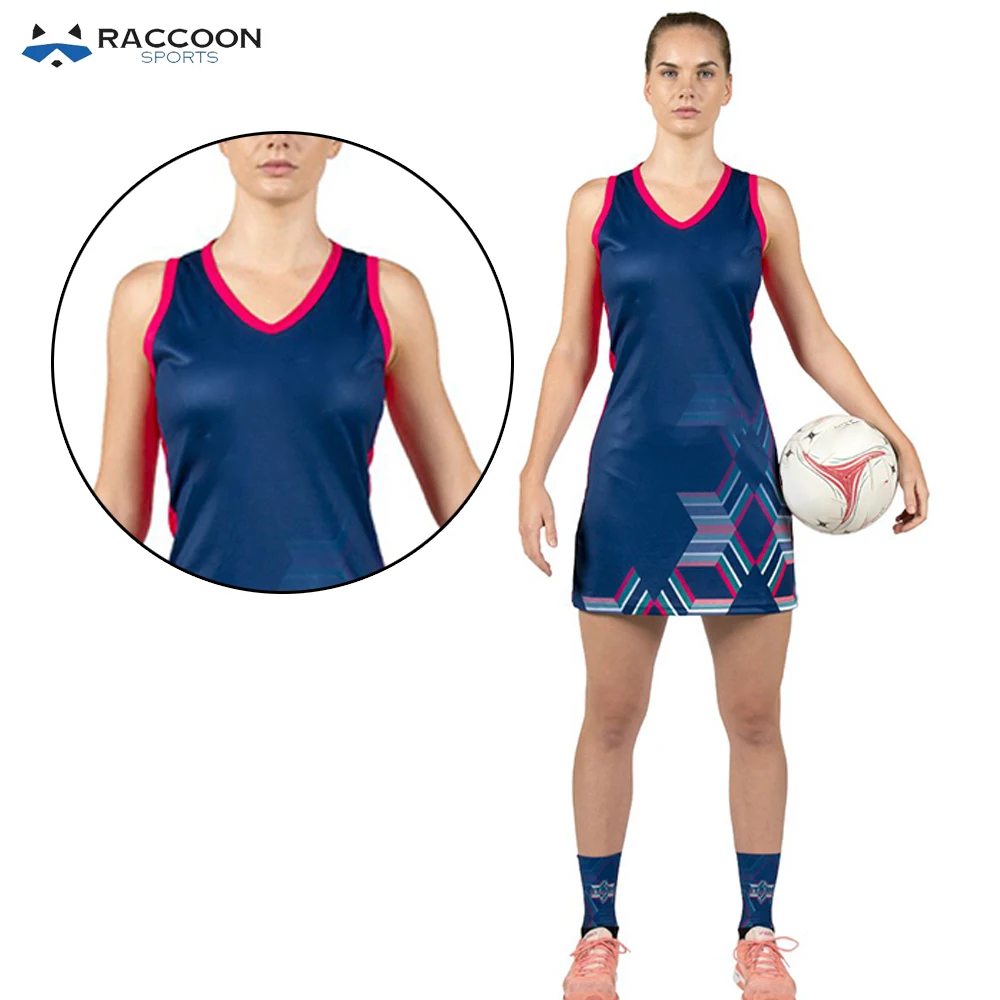 Лучший поставщик униформы Netball дизайн на заказ командные спортивные женские от Raccoon Sports