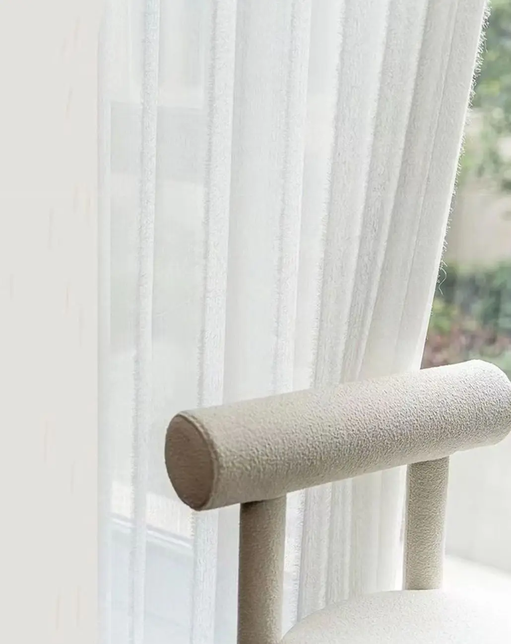 High density Woolen material  Sheer artwork China curtain supplier