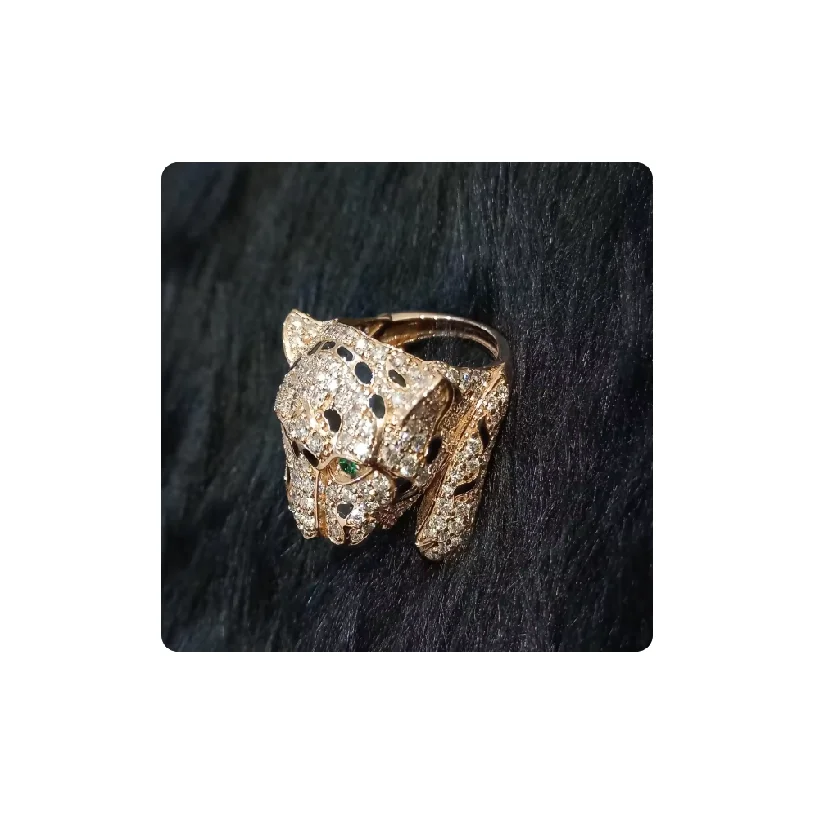 Bulk Sale Diamond Tiger Ring Online In India Hip Hop Jewelry Tiger Head Real Diamond Rings Diamond Unique Design Tiger Head Ring