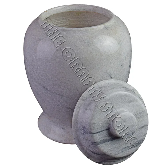 URNS Marble Classic Theme Keepsake Urns Brass Theme Design Funeral Urns Shiny Finishing Best Ashes Storage