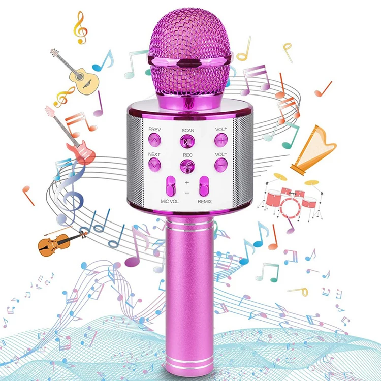 Wholesale Mini Wireless Portable Handheld  KTV Karaoke Microphone Children Toy
