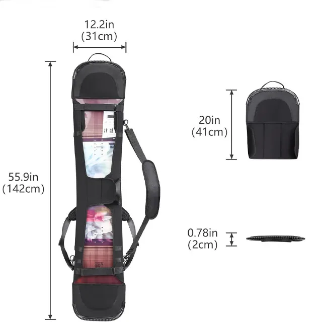 SnowboCustomize Snowboard Accessories Bag Strapard Cover Sleeve Case For Travel Storage Transport Protection Covers