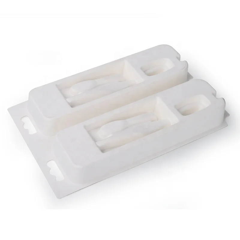 Biodegradable bagasse Pulp Molded Electrical packaging Paper Packaging pulp moulded Tray sustainable packaging brands