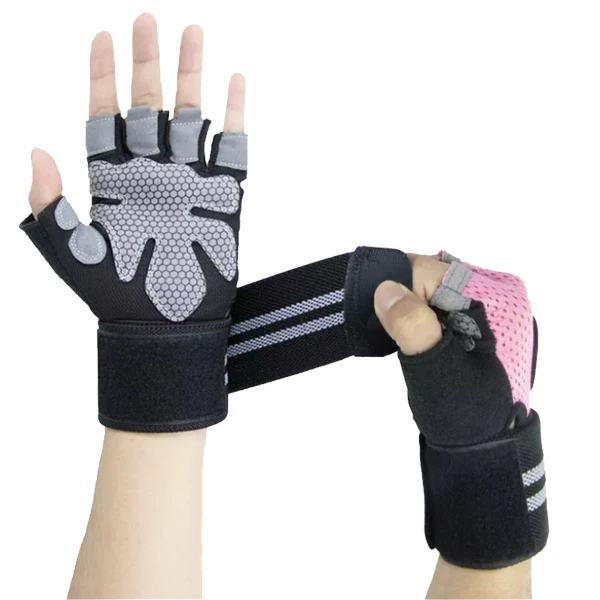 2023 Fitness gloves Sports half finger unisex gym gloves Long wrist guard Sports Half Finger gym gloves