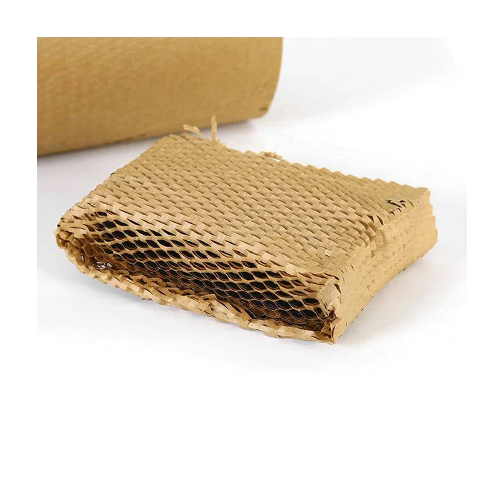 Cushions And Protects Fragile Products During Transit Honeycomb Wrap Paper Eco-Friendly  Recyclable For Packing Moving