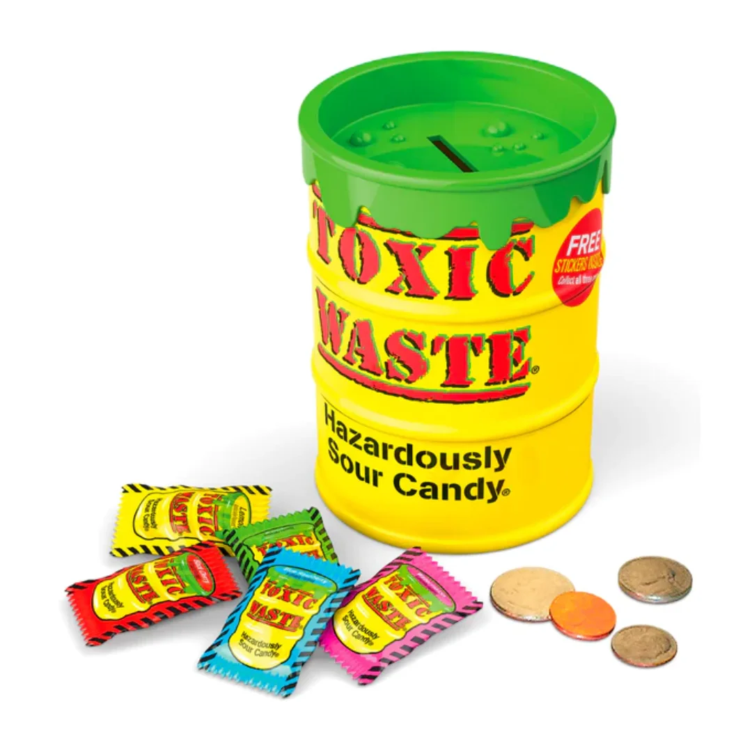 Buy Toxic Waste at competitive prices available in bulk/ Toxic Waste Sour Purple Candy Drums - 12 Count