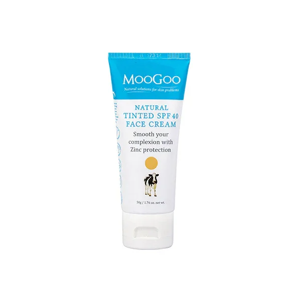 MooGoo натуральный тонированный SPF40 крем для лица и лосьон 50 г цинковый защитный оксид цинка