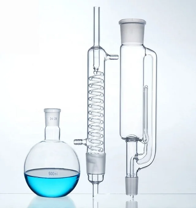 High Quality AARK Brand Borosilicate Laboratory glass Condensers for Soxhlet Extraction Apparatus for Experimental Purpose