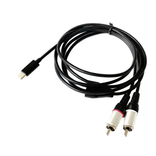 Type-C to 2RCA Amplifier Audio Cable 150cm Pure Copper Core Stable Transmission Clear and Lossless Sound Plug and Play