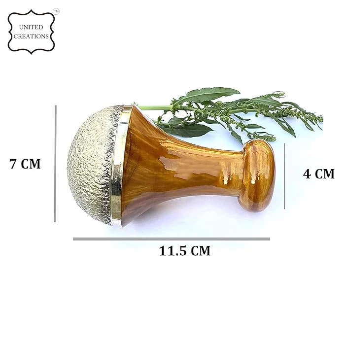 Wholesale Ayurvedic bronze Kansa stick massager for body back with detox and stress relief benefits, solid ball massager