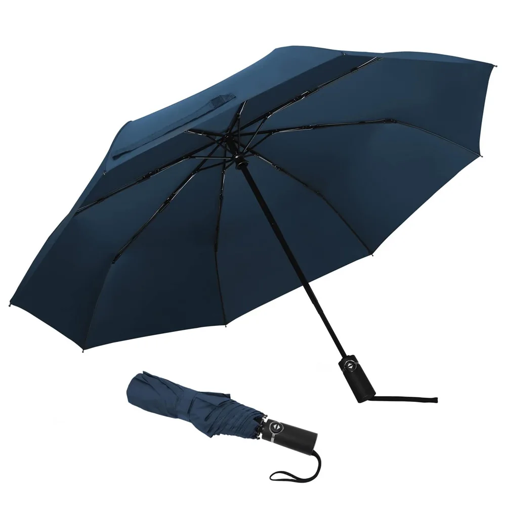 Fashion Designer Water-Repellent custom logo umbrella automatic windproof 3 folding umbrella