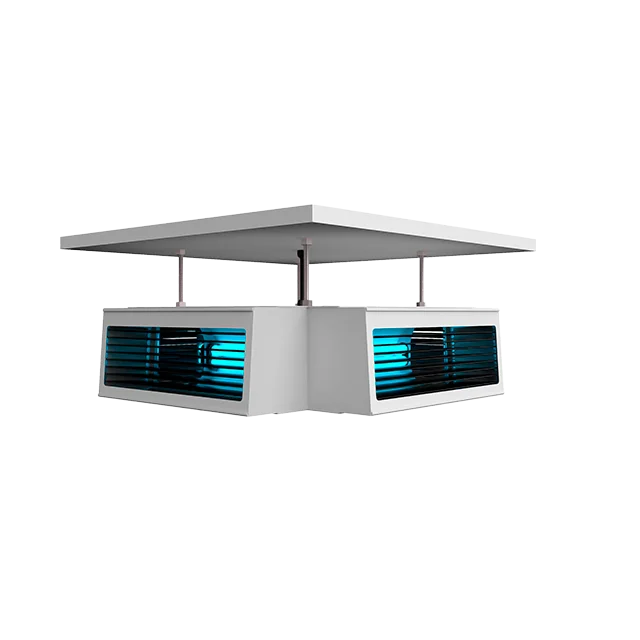 Made in ITALY UV-C Air Purifier ceiling-mounted Upper Air technology Treated air surface 80 squared meters lamp power 4x18W