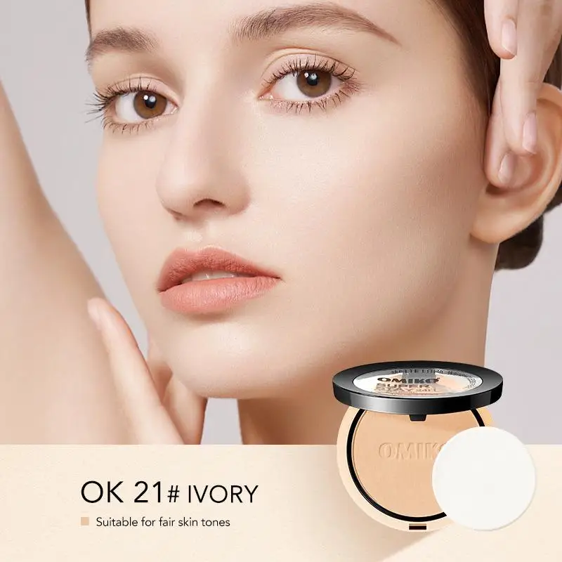 Makeup full Coverage Waterproof Face Pressed Compact Powder
