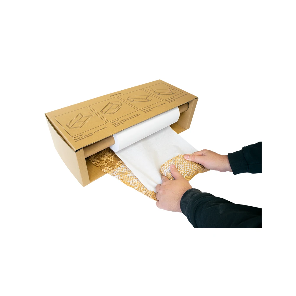 Cushions And Protects Fragile Products During Transit Honeycomb Wrap Paper Eco-Friendly  Recyclable For Packing Moving