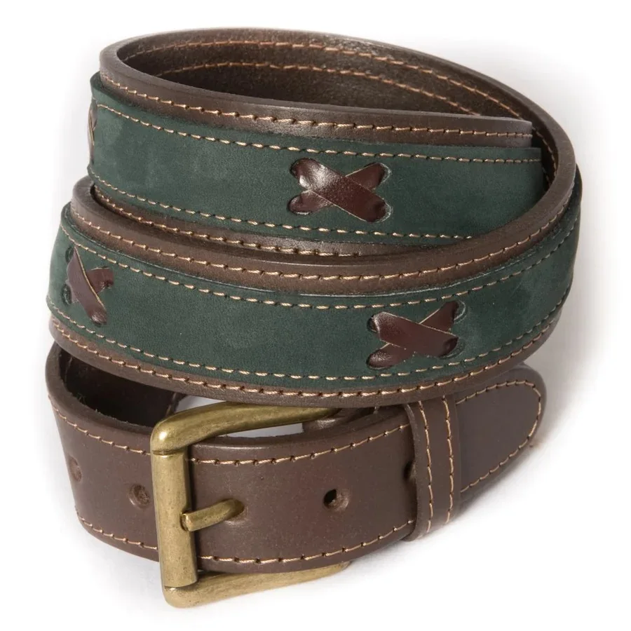Nubuk belt Green High Quality Leather Argentinian Hand Made Polo Rider Belt Gaucho Belt horse