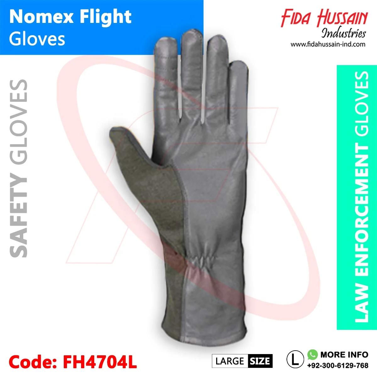 Top Best Soft Goatskin Nomex Flight Pilot Gloves Training Aramid Fabric Safety Leather Gloves from Pakistan for Working