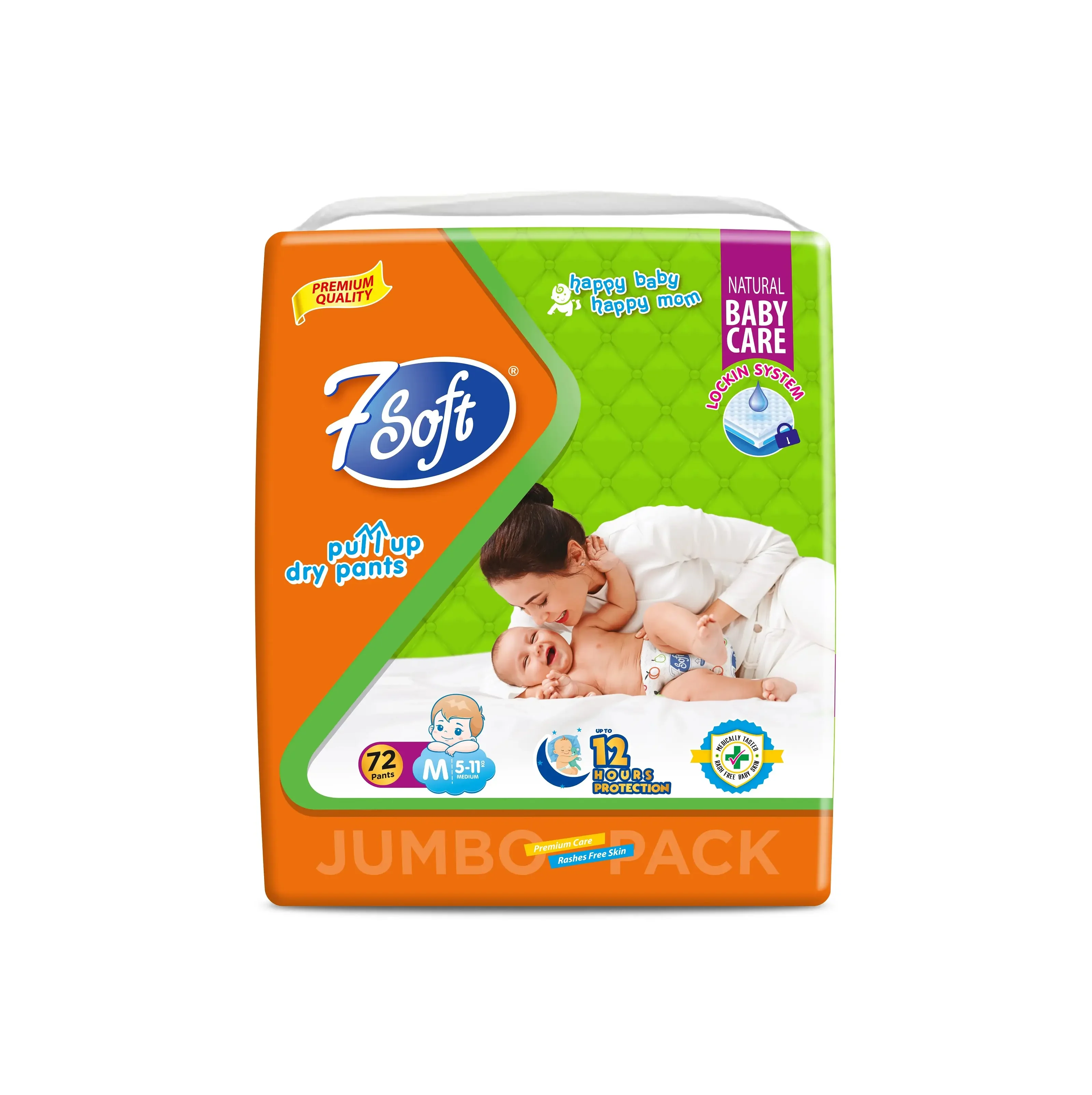 Hygiene Products 7 Soft JUMBO Diaper Baby Oversized Diaper for Worldwide Supply by MD Hygiene from India