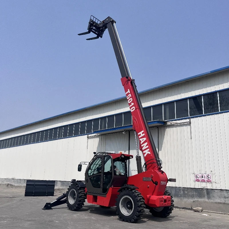 5 Ton 10M Telescopic Forklift Loaders Telehandler Rotating Fork T5010 With Overload Alarm System