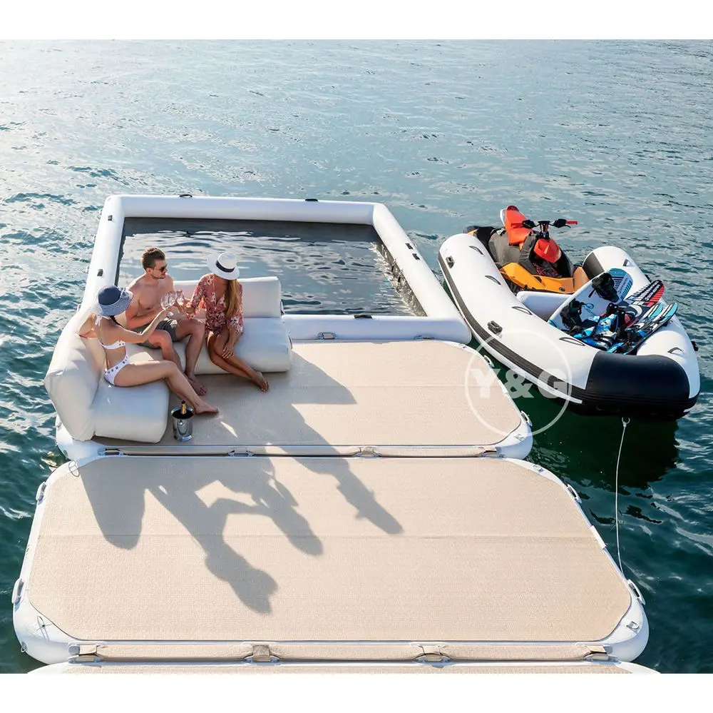 Y&G Inflatable Floating Dock Platform Inflatable Floating Dock Jet Skill Inflatable Floating Pontoon Dock