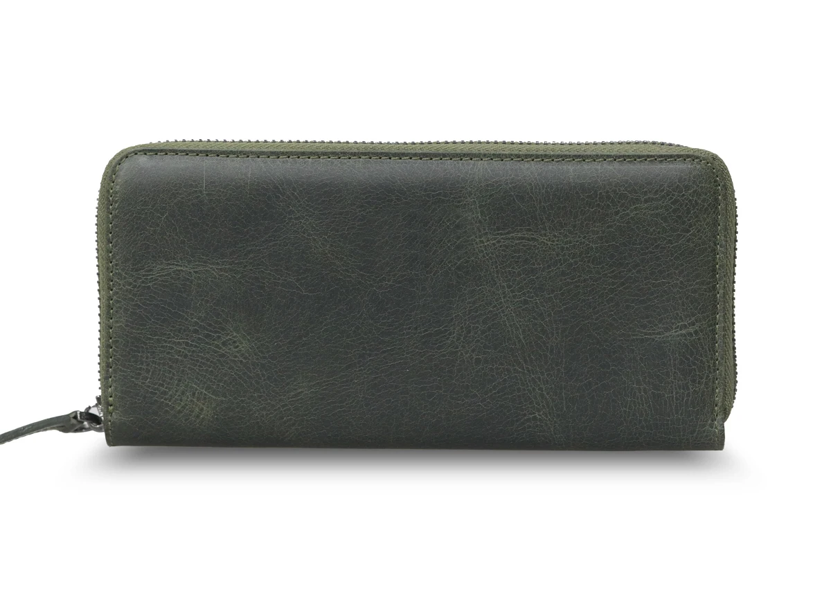 Genuine Leather Women Wallet Card Holder Women Purse Slim Phone Placed Long Wallet Bifold Wallet Customizable RFID Protection