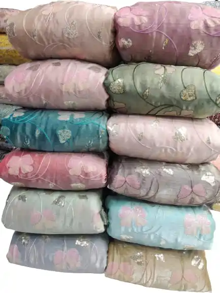 Indian Export Quality Embroidery Pattern Fabrics Tulle Lace Fabric for Wedding and Party Dresses Available at Wholesale Price