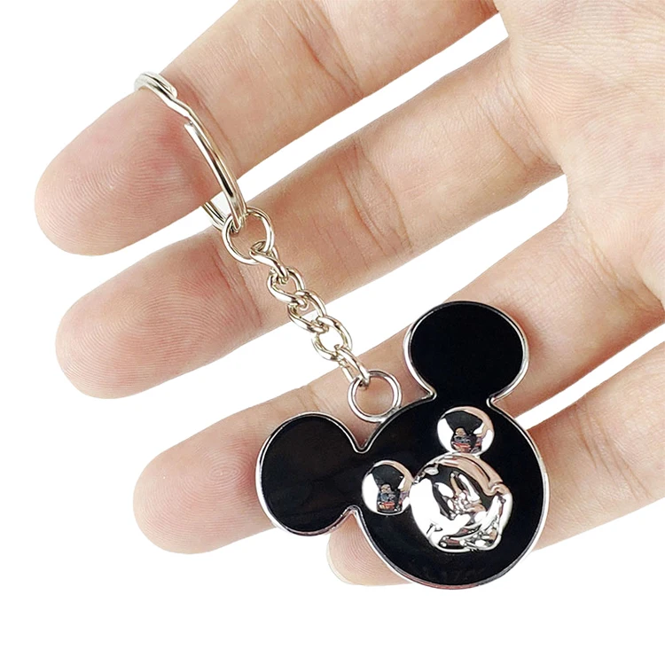 Hot Sale Mickey Mouse Keychain Kawaii Minnie Bag Pendant Ornament Toy Custom Metal Keychains
