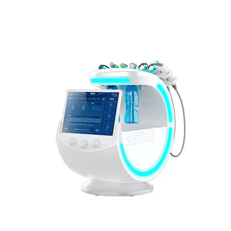 Portable oxygen therapy facial machine Smart Ice Blue  Dermabrasion Skin care Facial equipment skin analyzer machine LF-835