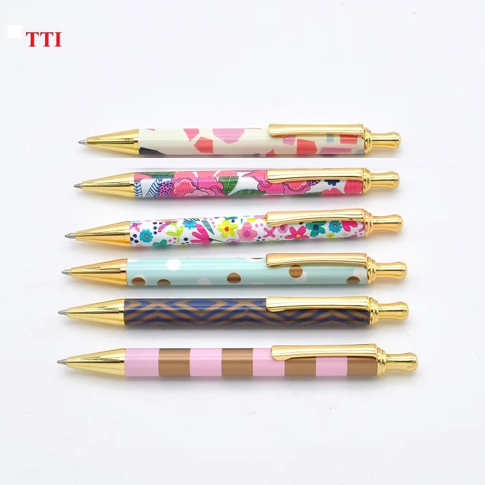 Promotional Stationery Stylus Hot Selling Custom logo full color print Metal Gift Pen Set with Box