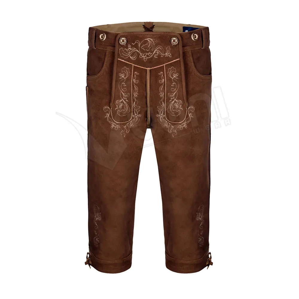 Custom Design Latest Bavarian Shorts Genuine Leather Lederhosen Shorts