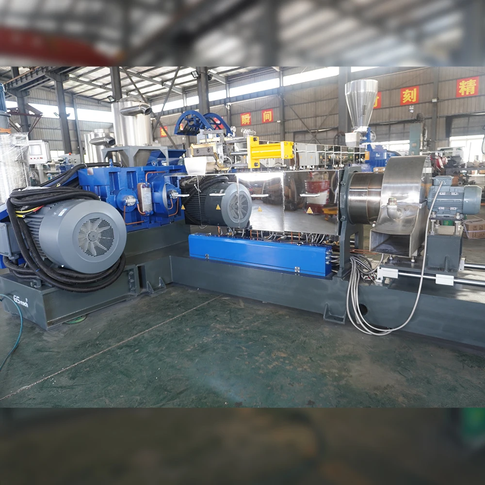 PVC HFFR PP PE Plastic Compounding Two Stage Extruders