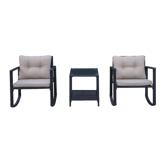 Vietnam High Quality Furniture Outdoor Garden Furniture Chair Rocker Set 3PCS Garden Furniture