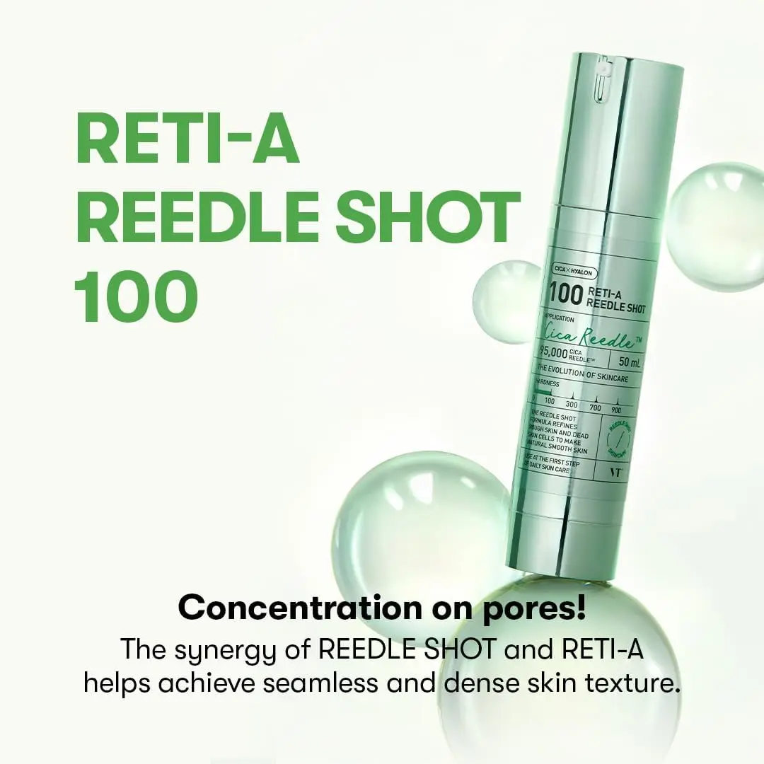 Корейский уход за кожей против морщин VT COSMETICS Reti-A Reedle Shot 100 эссенция 50