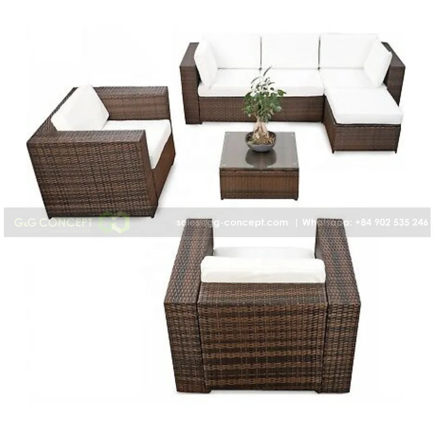 Wicker Furniture Outdoor Indoor Set Corner And Armchair For Sofa Set With Cushion And Table Buy At Cheap Price In Bulk