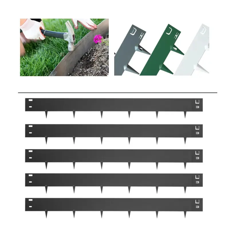 ODM Flower Beds Flexible Metal Garden Edging Border Garden  Landscape Edging Kit Steel Raised Edge Metal Decor Outdoor OEM