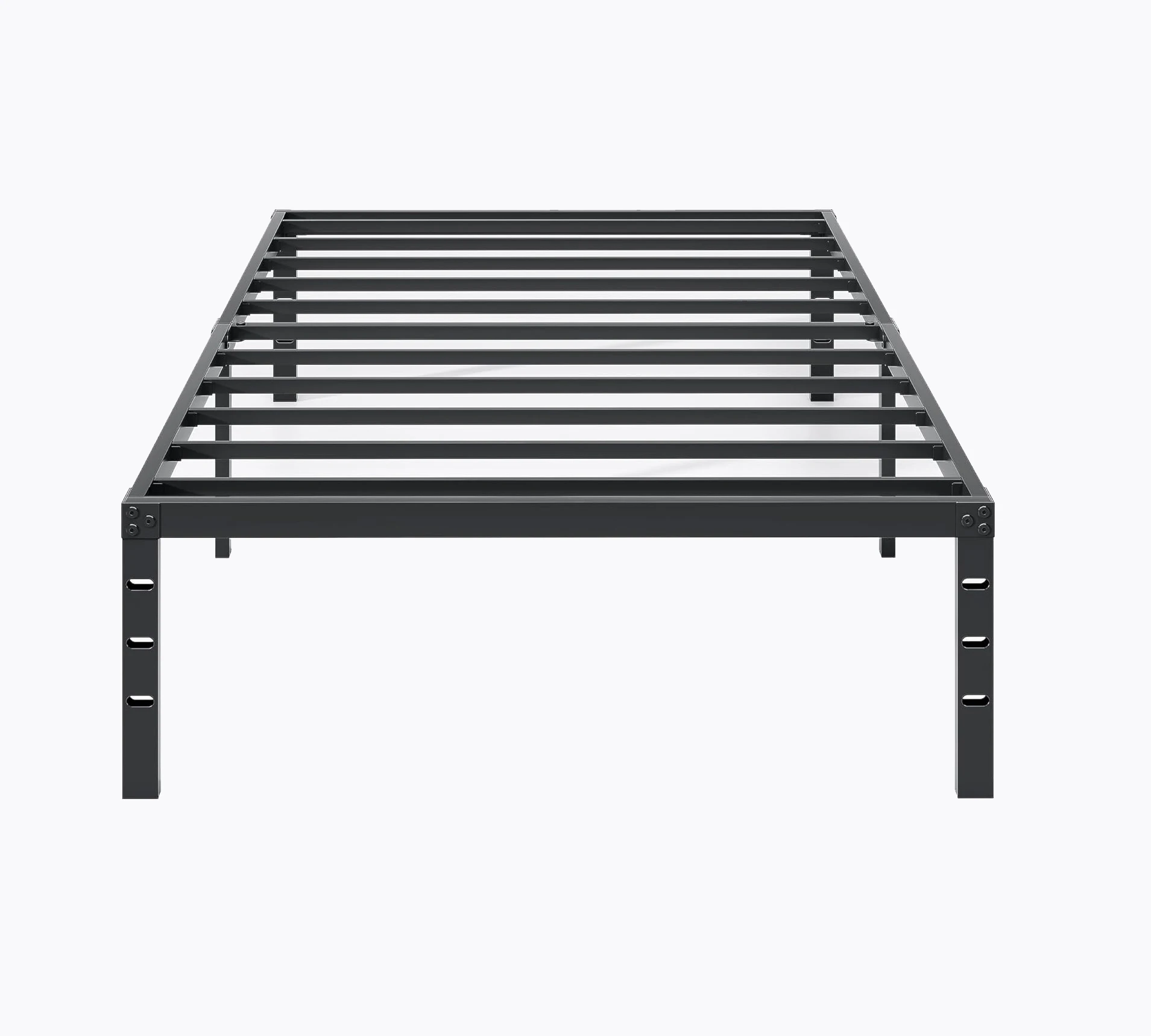TRIHO THF-17183 Simple and Atmospheric Metal Platform Bed Frame, Storage Space Heavy Duty Frame Bed, Sturdy Twin Size Bed Frame