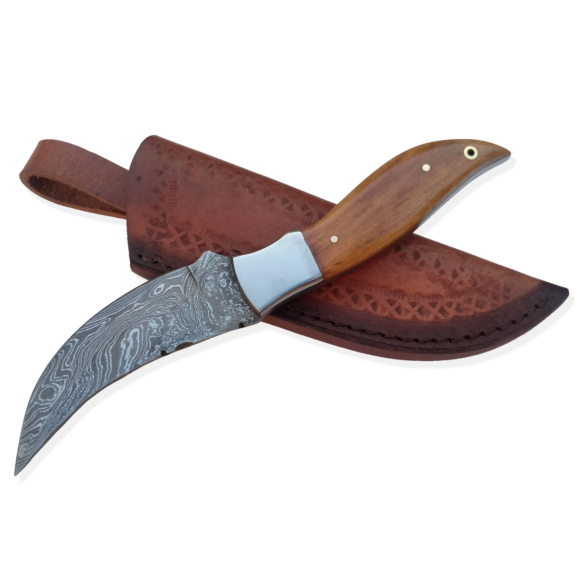 wholesale Custom Handmade D2 Steel Hunting Knife knives hunting survival camping Whole sale Pocket Knife With leather sheath