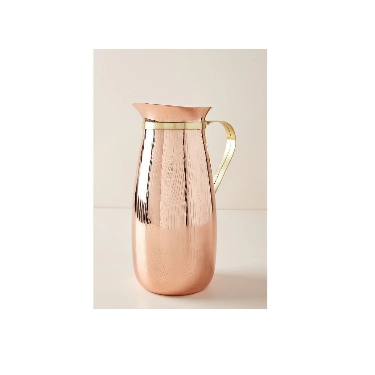 Top selling copper drinkware jug for home and restaurant water jug made of copper drinkware milk jug manufactured in India