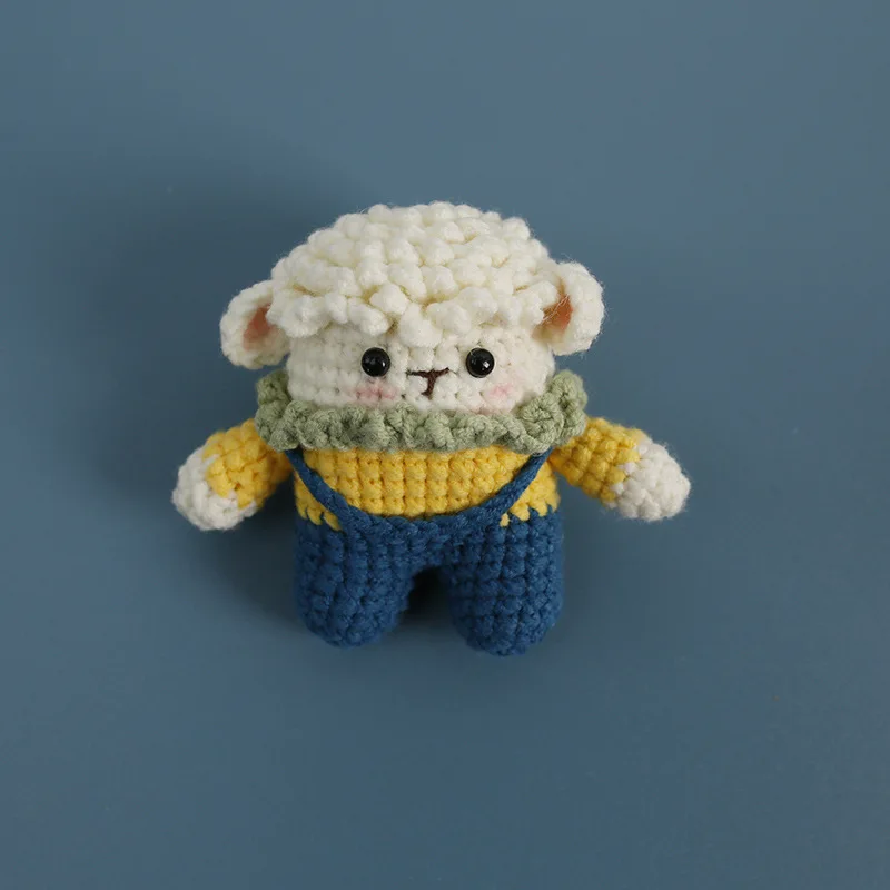 Crochet Animal Car Dashboard Decor Cute Crochet Sheep Car Interior Accessory Crochet Amigurumi Doll for Car Dashboard Accessory