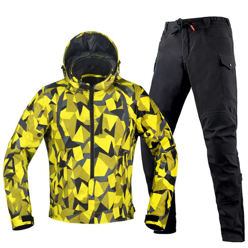 Winter Style Motorcycle Jacket For Men Women Riding Protective Suit Motorcyclist Clothes Size M -5XL Gray Red Green Fs-042126