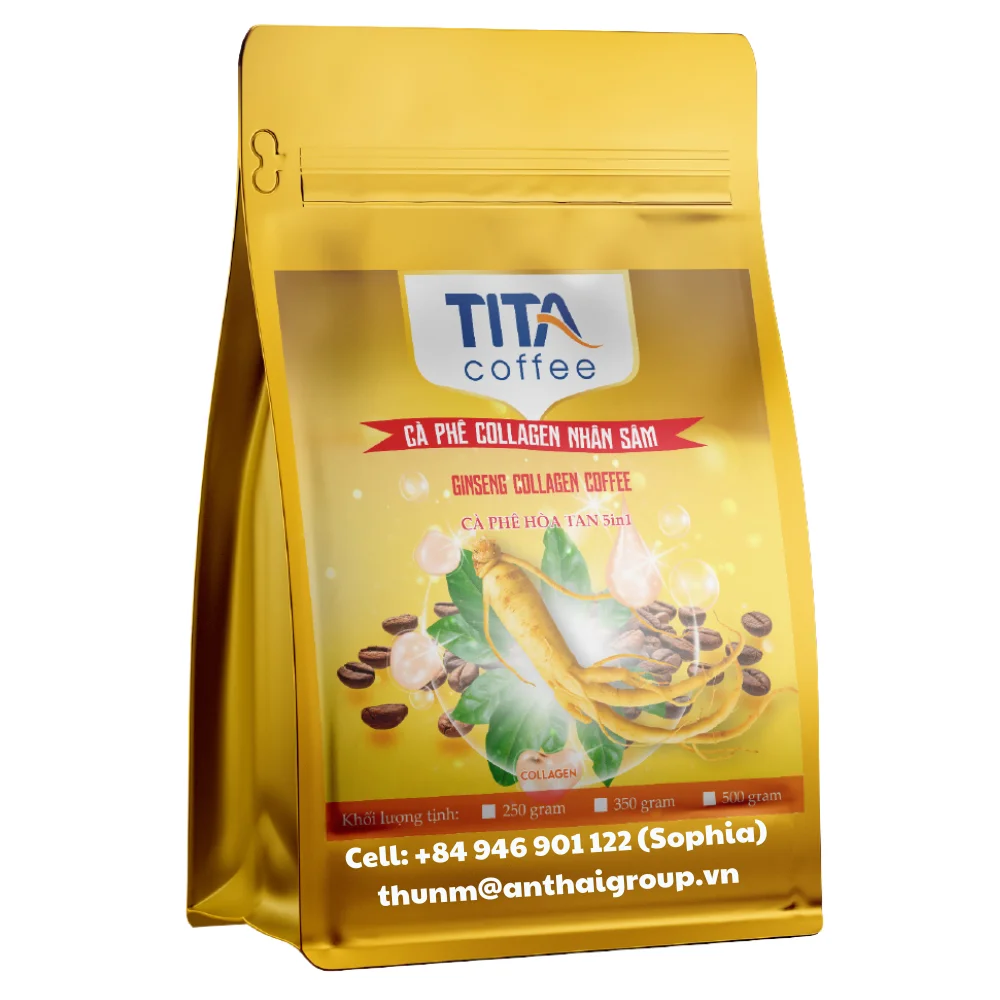Ginseng Coffee Energize Drink Awake Coffee Collagen Added Boost Overall Wellness Mellow Creamy Taste Coffee Instant Powder