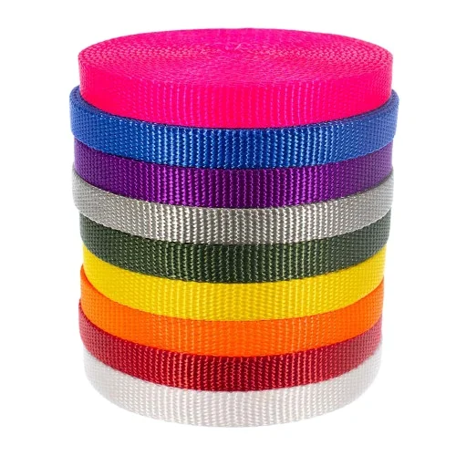 High Quality Polypropylene Nylon Webbing Strap 25mm Woven Belt for Garments Bags Shoulder Dog Leash Customizable Logo