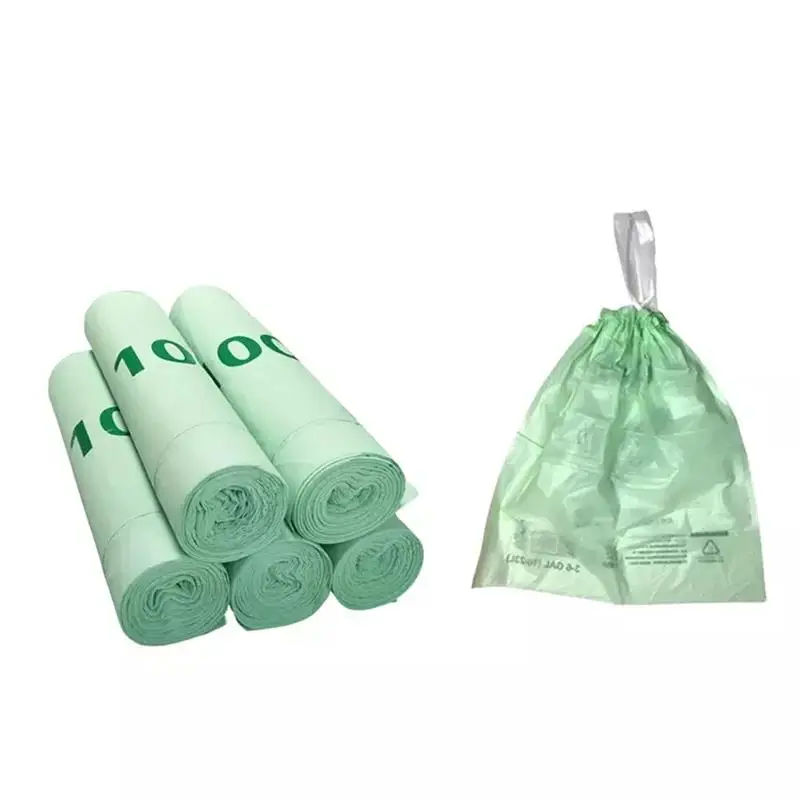 Custom Logo Printed Disposable PLA Biodegradable Garbage trash Bags Compostable Environmental Protection