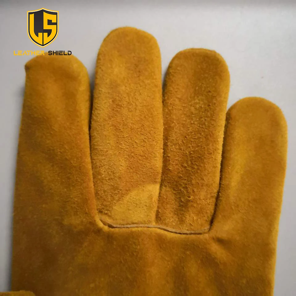Competitive price full palm safety cow goat grain leather driver working gloves