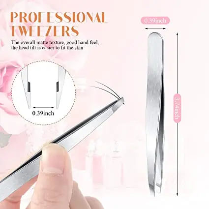 Stainless Steel Facial Hair Remover Tweezers Women Slanted Tweezers Plucker Your Daily Beauty Routine Tweezer eyebrow Shaping