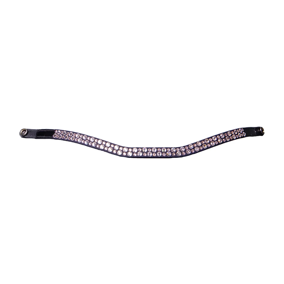 Wholesale Curved Padded Bling Crystal Horse Browbands Single Row Rhinestone bling Horse Leather Browbands