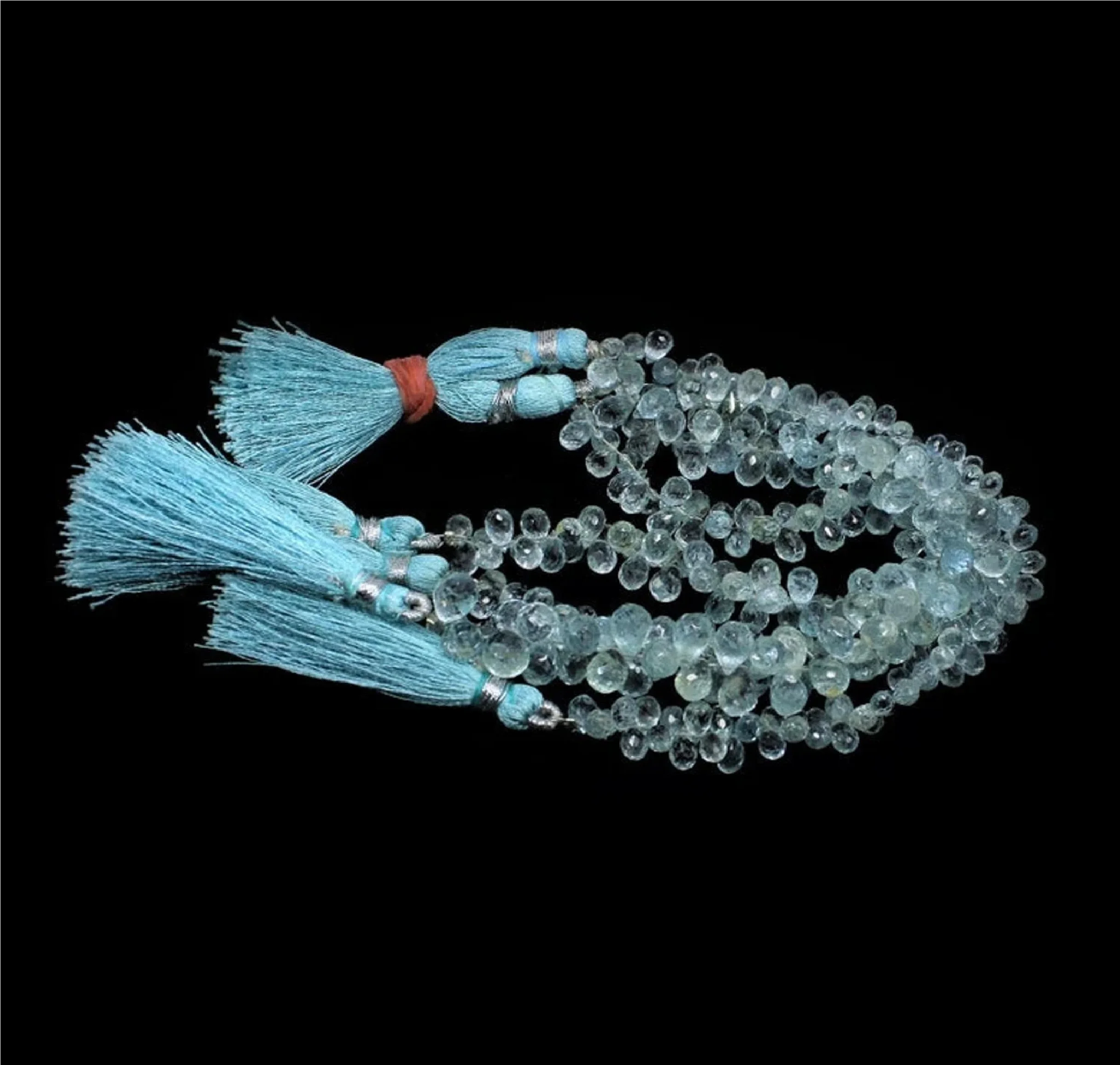 Natural Blue Aquamarine Faceted Gemstone Pear Drop Teardrop Briolette 8 Inch 4x6-5 X 7 mm Stone Beads