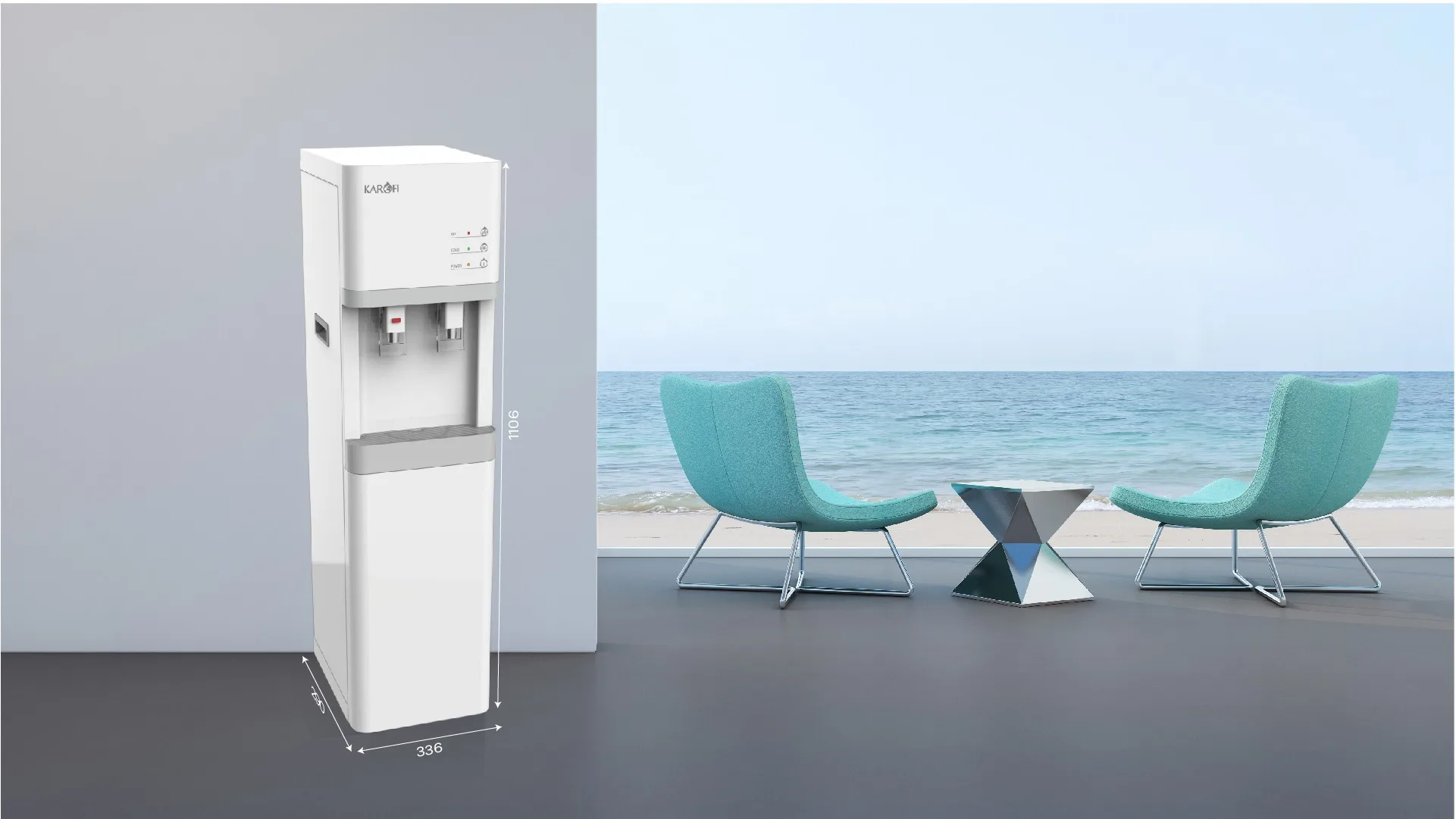 HOT & Cold Water Dispenser KAROFI HCV 200 RO Integrated Water Korean RO Membrane 100 GP Reliable quality