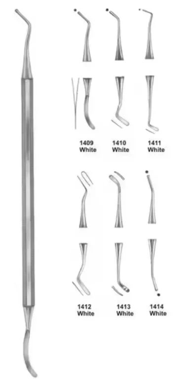 High Quality White Dental Filling Instruments Manual Surgical Instruments with Stainless Steel Dental Scaler Plastic Material